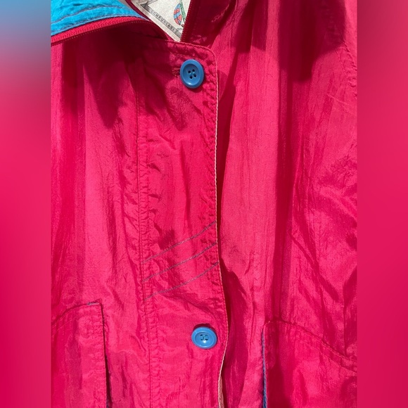 Vintage Utex Neon Pink and Blue Spring Lightweight Retro Jacket Size Large - Picture 7 of 13